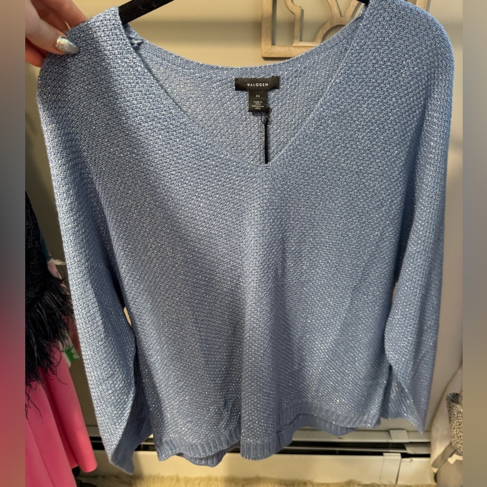 Beautiful blue glittery sweater